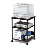 プリンターラック 棚付き 幅52cm 奥行52cm 高さ70cm キャスター付き ブラウン