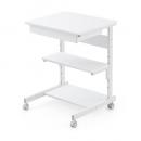 パソコンラック 幅55cm 奥行48cm 収納棚 ゴムキャスター付き ホワイト