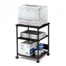 プリンターラック 棚付き 幅52cm 奥行52cm 高さ70cm キャスター付き ブラウン