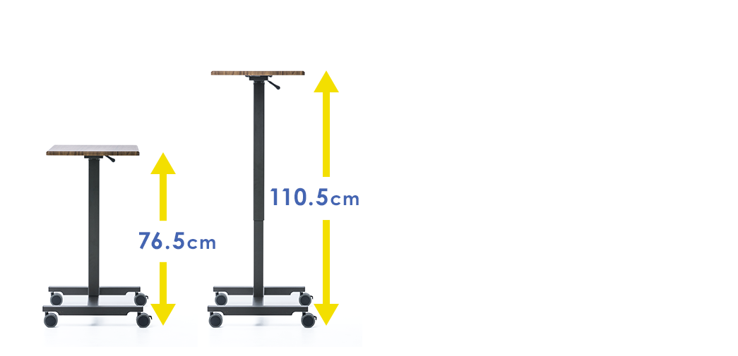 スタンディングデスク(ガス圧・昇降幅34cm・木目・幅62cm・奥行き43cm) / 100-ERD007M【デスクダイレクト】