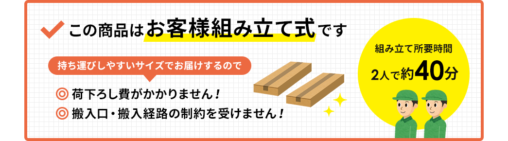 この商品はお客様組み立て式です。
