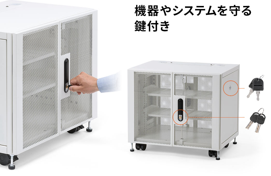 機器やシステムを守る鍵付き