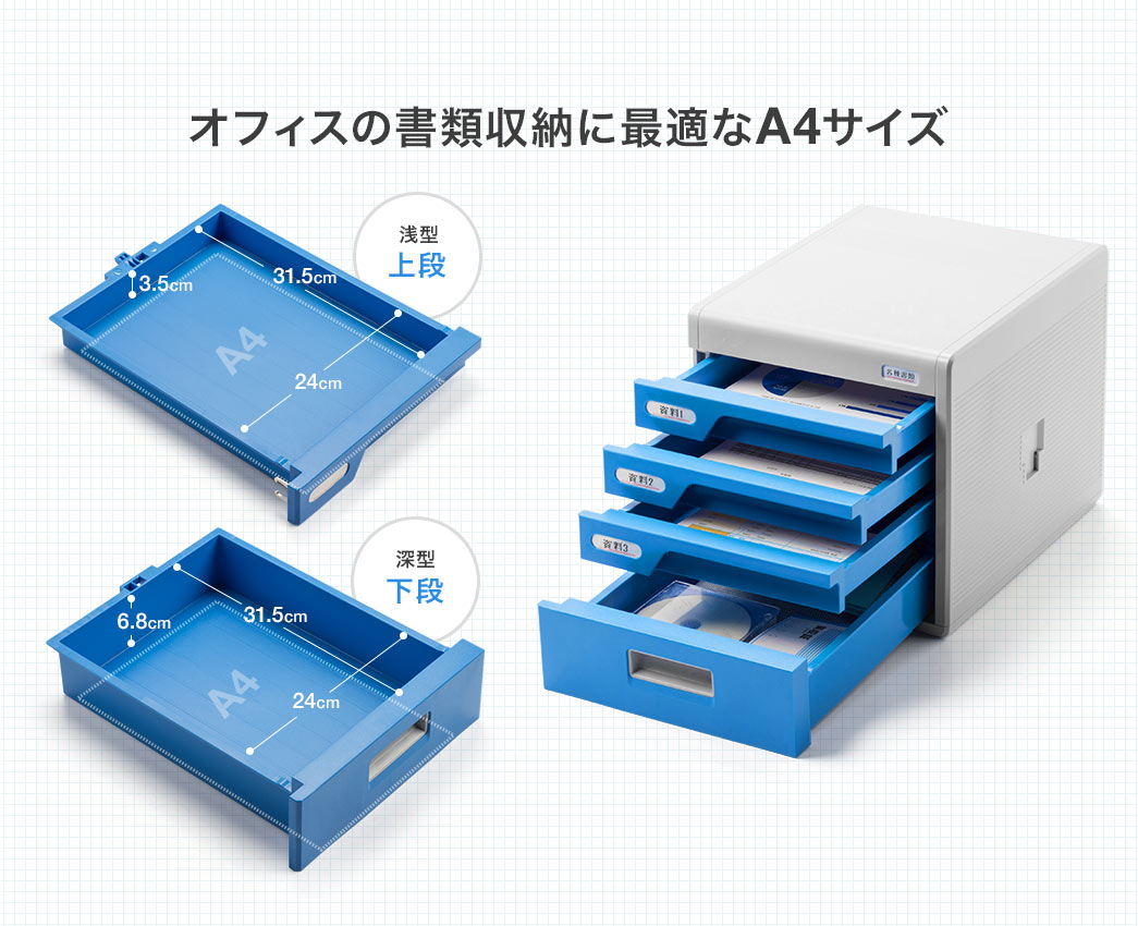 オフィスの書類収納に最適なA4サイズ