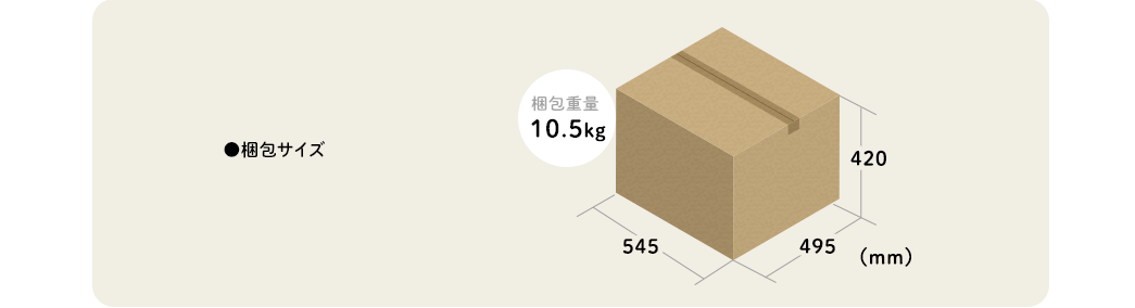 梱包サイズ 梱包重量10.5kg