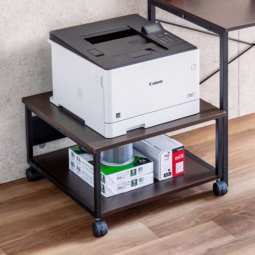 プリンター台 キャスター付き 幅60×奥行60cm 総耐荷重55kg 2段