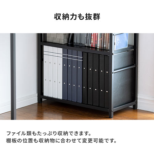 シェルフデスク パソコンデスク 収納ラック 勉強机 書斎デスク 幅112cm