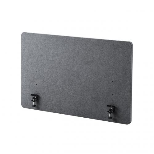 【アウトレット】デスクトップパネル 幅1000mm 高さ600mm クランプ式 フェルト 高さ変更対応 幕板 グレー