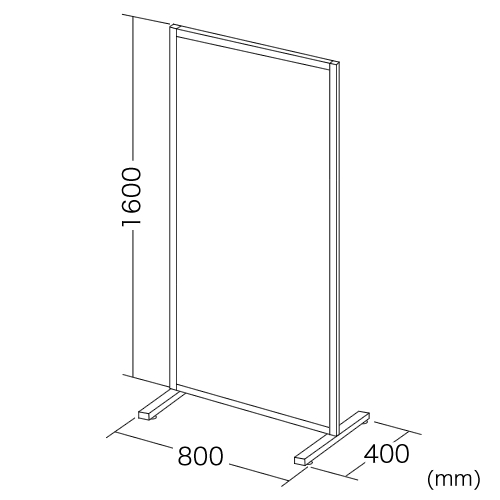 パーティション 3枚セット(床置き・間仕切り・W800×H1600) / 100