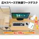 パソコンデスク(W1200mm・収納ラック付・木目)