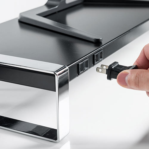 モニター台(USB3.0・コンセント搭載・スチール製・幅100cm