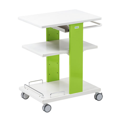 プロジェクター台(ハンドル・高強度キャスター・グリーン) / PR-9N