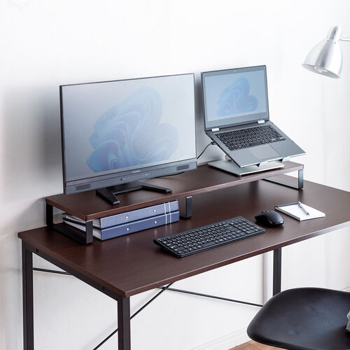 テレビ・モニター台　伸縮タイプ（色：ブラウン系） ブラウン】テレビ台 伸縮 ディスプレイ