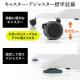 スタンディングデスク(ガス圧昇降・昇降幅40cm・大型キャスター・幅100cm・ブラウン)