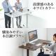 スタンディングデスク(ガス圧昇降・昇降幅40cm・大型キャスター・幅120cm・ブラウン)