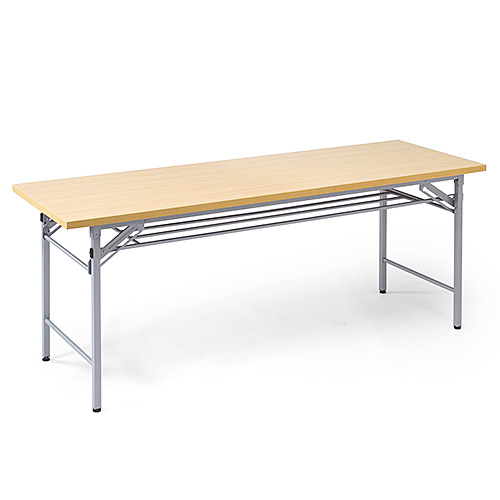 会議テーブル (折りたたみ式・メープル木目 W1800×D600)
