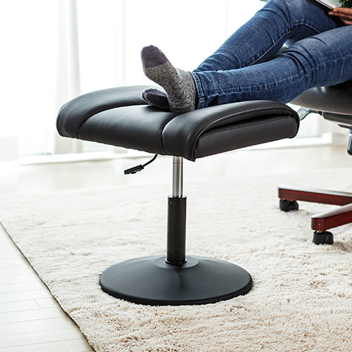 オットマン(リラックス脚置き台・固定脚仕様・キャスターなし・PU