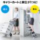 キャリーカート脚立(折りたたみ・2WAY・総耐荷重100kg/135kg・ステップラダー)