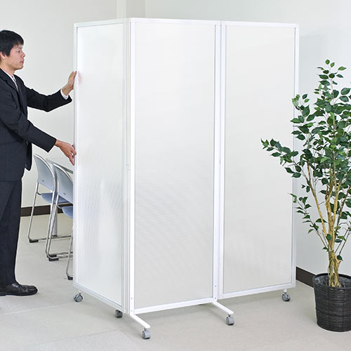 折りたたみ式パーティション 3連パーティション 高さ180cm 折りたたみ式 半透明 360°回転
