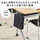 【アウトレット】折りたたみテーブル 学習塾机 テレワーク向け 幅120cm 奥行60cm キャスター付き 中棚付き 木目調
