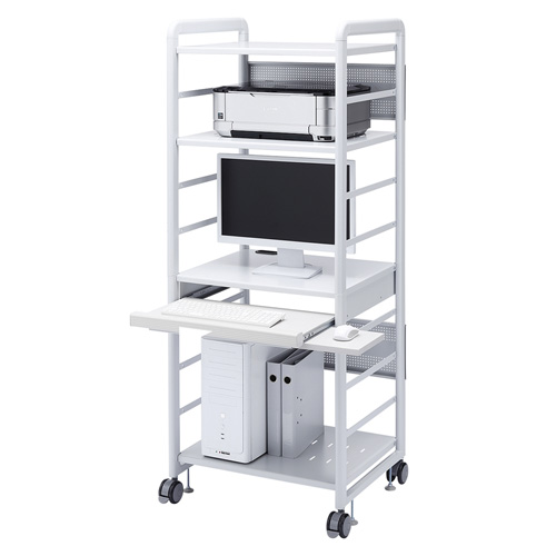 【アウトレット】業務用パソコンラック(W638×D550×H1640mm)