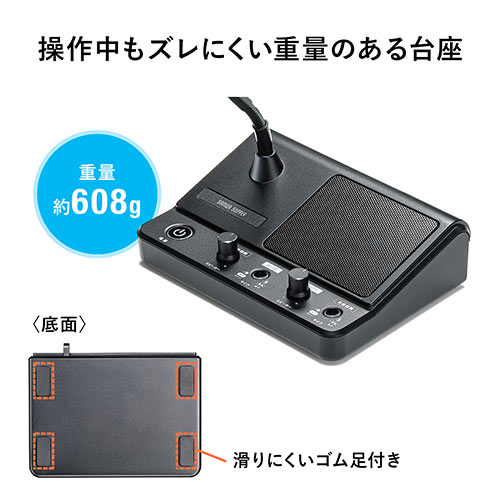 【美品】サンワサプライズ MM-MCIP02 窓口業務マイクシステム MM-MCIP02【窓口業務マイクシステム】窓口・レジ・カウンター