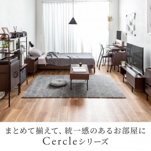 サブデスク パソコンデスク パソコンテーブル 平机 キャスター付き 幅800 奥行350 高さ可変3段階 ブラウン Cercle  YK-CERDK2BR 【パソコンデスク通販のデスク市場】