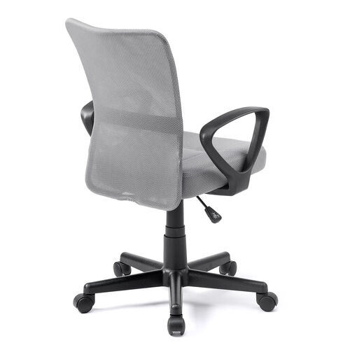 オフィスチェア 事務椅子 アームレスト付き コンパクト ランバー