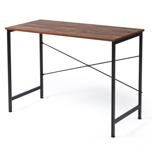 【アウトレット】パソコンデスク シンプルデスク テレワークデスク スリムデスク 幅100cm 奥行45cm 木目調 ブラウン