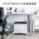 プリンタ台 ロータイプ 床置き キャスター付 スチール製 幅50cm×奥行き50cm ホワイト