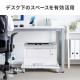 プリンター台 ロータイプ 床置き キャスター付 スチール製 幅60cm×奥行き60cm ホワイト