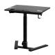 スタンディングデスク ガス圧昇降 折りたたみテーブル 天板角度調整 カップホルダー付き ブラック