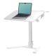 スタンディングデスク ガス圧昇降 折りたたみテーブル 天板角度調整 カップホルダー付き ホワイト