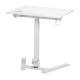 スタンディングデスク ガス圧昇降 折りたたみテーブル 天板角度調整 カップホルダー付き ホワイト