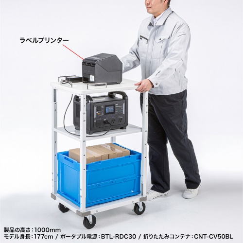 ♦作業台作成♦注文受付〼移動式✨固定式✨DIY式♦荷台ワゴン台車平台キャリア木製 送料無料】 山金工業 ツールワゴン コンビニワゴン オープンタイプ 3段