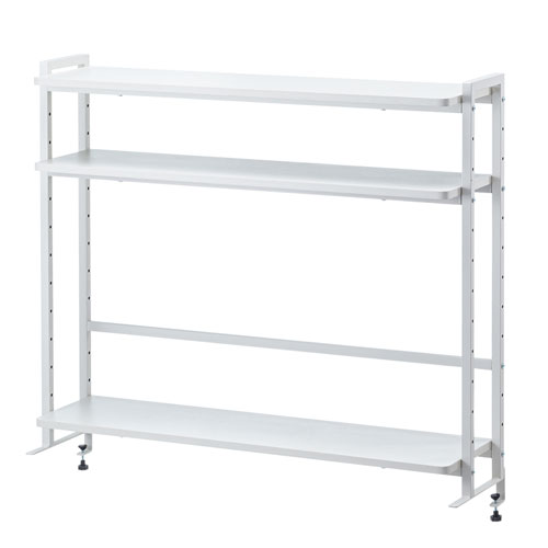 クランプ式机上ラック3段タイプ / MR-LC308W【デスクダイレクト】