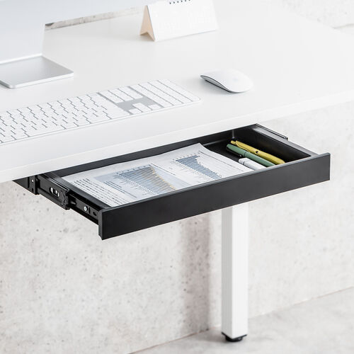 デスク用 引き出し 木ネジ固定 幅42.3cm Sサイズ ブラック