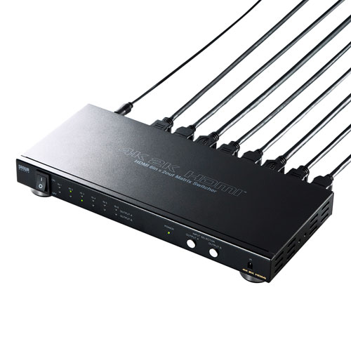 HDMI切替器(6入力2出力・マトリックス切替機能付き) / SW-UHD62N