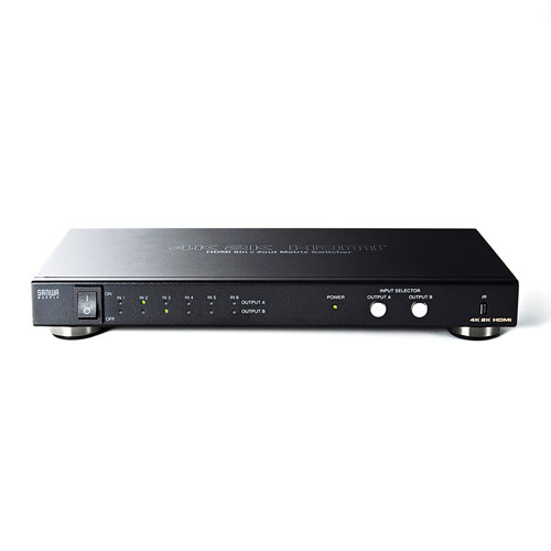 SW-UHD62N【HDMI切替器（6入力2出力・マトリックス切替機能付き