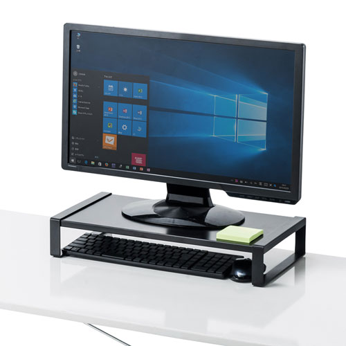 スチール製モニタースタンド 幅50cm ブラック / MR-LC207BKN【デスク