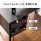 キャビネット付きデスク ワゴン付きデスク 木製デスク パソコンデスク W1100・D500 ブラウン テレワーク 在宅勤務