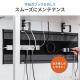 ケーブルトレー 幅60cm クランプ固定 難燃メッシュタイプ ケーブルオーガナイザー ケーブル収納 配線受け ケーブル整理 配線整理 電源タップ ブラック