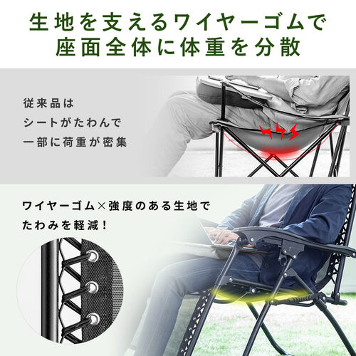 Amazon.co.jp: アウトドアチェアリクライニングチェア アウトドア キャンプ サウナチェア 折りたたみ 角度調節 : スポーツ＆アウトドア
