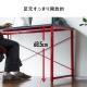 【アウトレット】ゲーミングデスク(シンプルデスク・平机・パソコンデスク・横幅120cm・奥行60cm・カーボン調天板・レッドフレーム)