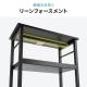 デスクワゴン 3段タイプ 幅60cm 奥行30cm 高さ61cm ブラック