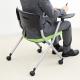 【アウトレット】メモ台付き ミーティングチェア グリーン