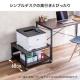 【アウトレット】プリンター台 キャスター付き 幅60×奥行60cm 総耐荷重55kg 2段 プリンターカート ブラック