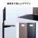 【アウトレット】壁寄せテレビスタンド ハイタイプ 50インチ/65インチ/75インチ対応 スチール製 棚板付 ブラウン