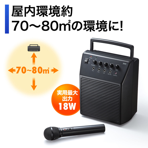 ワイヤレスマイク・スピーカーセット(ワイヤレス拡声器・アンプ内蔵