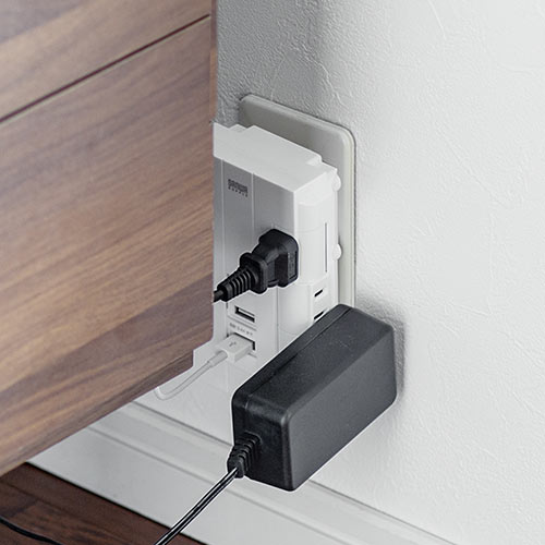 ◇新商品◇【発売記念特価】電源タップ 6個口 回転式 2P USB2