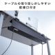 【アウトレット】ケーブルトレー ケーブルオーガナイザー 幅80/100/120cm 横幅調整可クランプ固定 スチールタイプ 配線受け 電源タップ ケーブル収納 ブラック